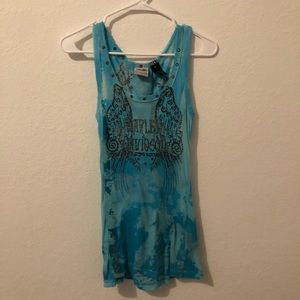 Harley Davidson tank with tie back